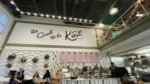 Mural 💜  at Kind Cafe in Vancouver