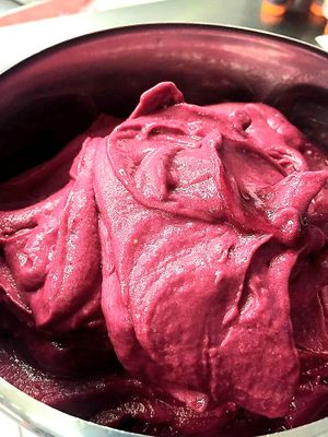 strawberry grape granita at Gelateria Jimmy in Muggia