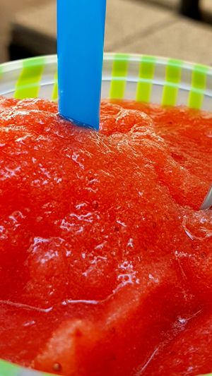 strawberry granita at Gelateria Jimmy in Muggia