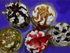 our ice cream cups at Gelateria Jimmy in Muggia