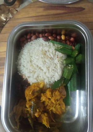 Nasi lemak with lion mane mushroom at Metta Cafe in East Singapore