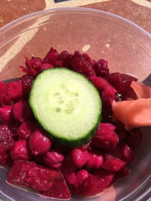 The chickpea and beet salad at Al's Aloha Kitchen in Hilton Head Island