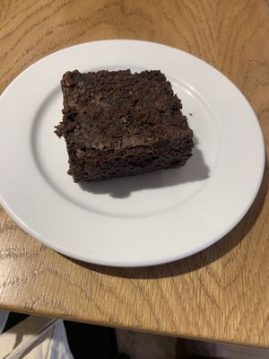 vegan brownie at Cafe W - Princes St in Edinburgh