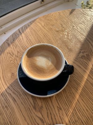 latte #Veganuary at Cafe W - Princes St in Edinburgh