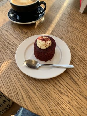 red velvet cake  #Veganuary at Cafe W - Princes St in Edinburgh