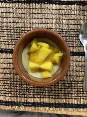 Musse de mango  at Flow Food in Gijon