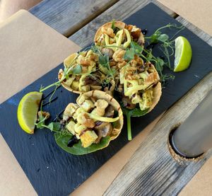 Vegan tacos at Avocado in Obidos
