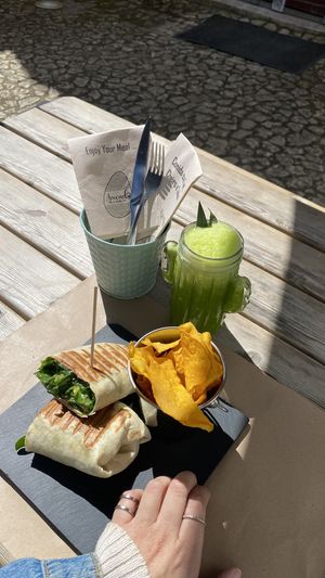 Awswsone vegan wrap 🌱  at Avocado in Obidos