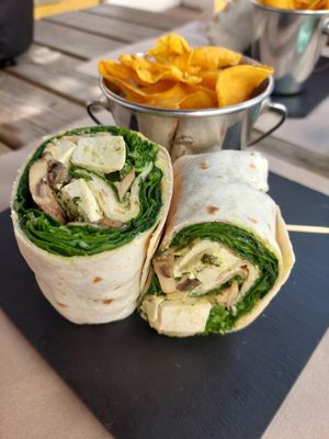 Vegan wraps at Avocado in Obidos