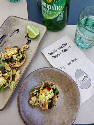 Tofu " tacos" at Avocado in Obidos