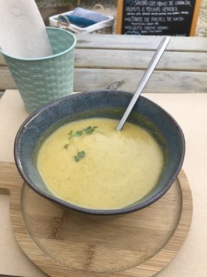 Vegan soup at Avocado in Obidos