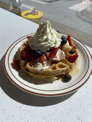 Sweet waffles at Project Coffee - Burns Court in Sarasota