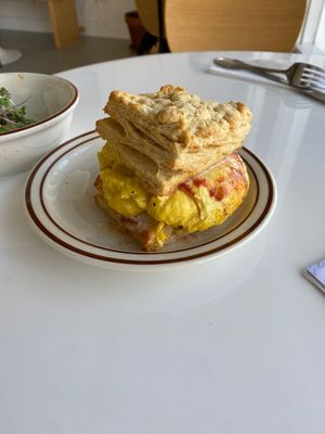 Biscuit sandwich at Project Coffee - Burns Court in Sarasota