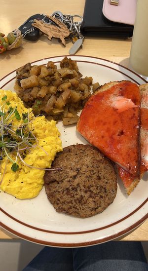 Proper breakfast plate   at Project Coffee - Burns Court in Sarasota