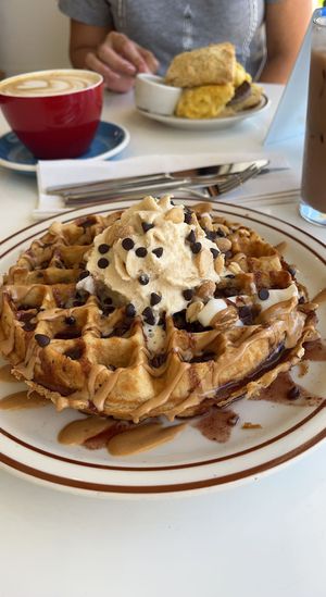 Peanut Butter and Chocolate Waffle (Limited Time)  at Project Coffee - Burns Court in Sarasota
