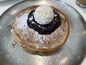 Triple stack pancakes  at Project Coffee - Burns Court in Sarasota