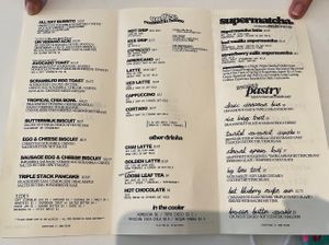 Summer 2024 menu Burns Court  at Project Coffee - Burns Court in Sarasota