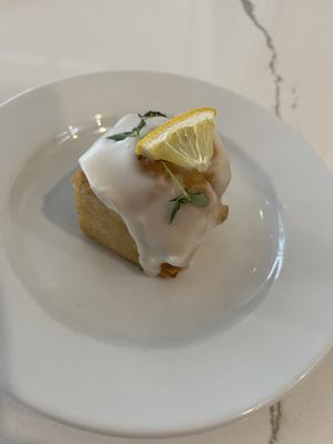 Lemon cube cake awesome!!  at Project Coffee - Burns Court in Sarasota