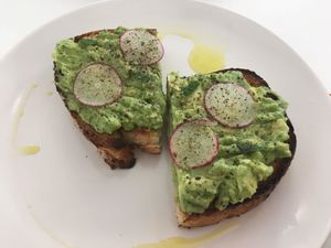 Avocado toast at Project Coffee - Burns Court in Sarasota