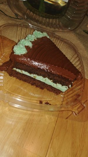 Mint choco vegan gf cake at Marco Polo Global Restaurant in Salem