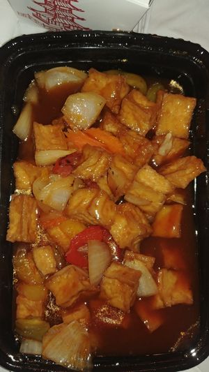 Sweet n sour tofu at Marco Polo Global Restaurant in Salem