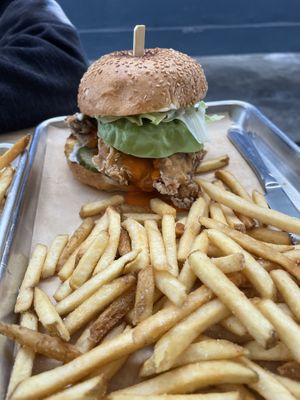 Oyster mushroom with Buffalo sauce   at Craft Roots  in Morgan Hill