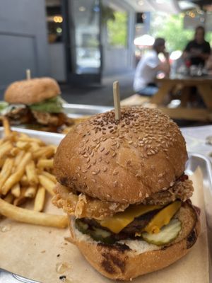 BBQ burger   at Craft Roots  in Morgan Hill