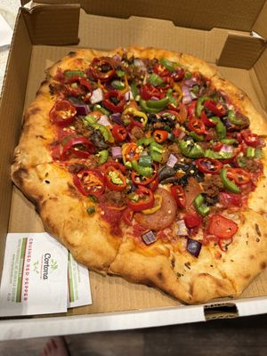 Supreme pizza!  at Craft Roots  in Morgan Hill