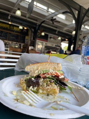 Vegan muffuletta  at Aberto's Cheese and Wine in New Orleans
