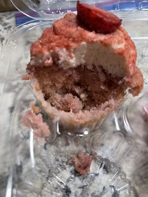Inside the strawberry crunch   at SweetArt in St Louis
