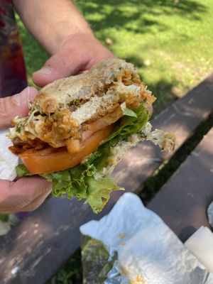 Spicy chick’n sammich  at SweetArt in St Louis