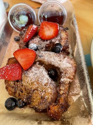 Cinnamon Roll French Toast is delicious !  at SweetArt in St Louis