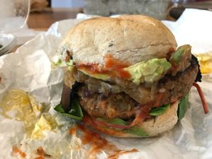 Sweet Burger (added facon, avocado, and caramelized onion) at SweetArt in St Louis