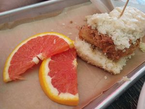 Maple Buttah Chick'n Biswich at SweetArt in St Louis