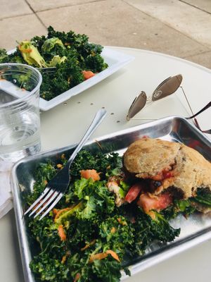 Sweet Burger and Kale Salad at SweetArt in St Louis