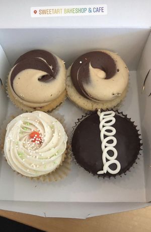 All vegan cupcakes! at SweetArt in St Louis