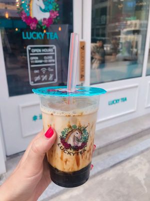Black Sugar Bubble Tea  at Lucky Tea in Seoul