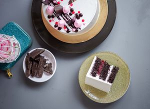 Chocolate raspberries and cream - Chocolate cake with raspberry compote and whipped cream. at Crave by Leena in Bangalore