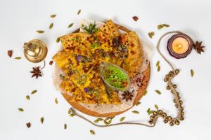 Traditional bread Cheese paratha at Ayurveda in St Petersburg