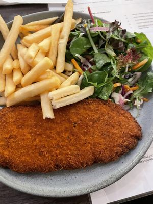 Vegan schnitzel   at Golden Point Hotel in Ballarat