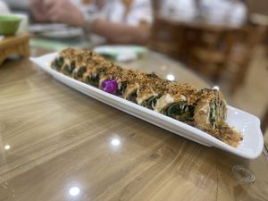 Spinach & Meat Floss Roll  at Dar Soo Vegetarian 大素無方 in Kuala Lumpur