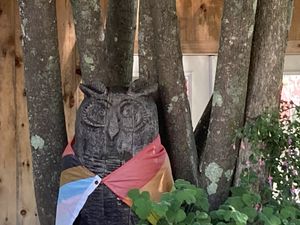 Outdoor patio at Lompac  at Lompoc Cafe in Bar Harbor