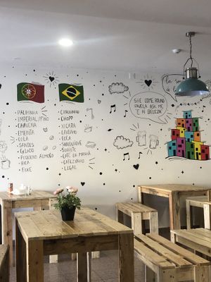 The cafe😄really cute. at Favela in Peniche
