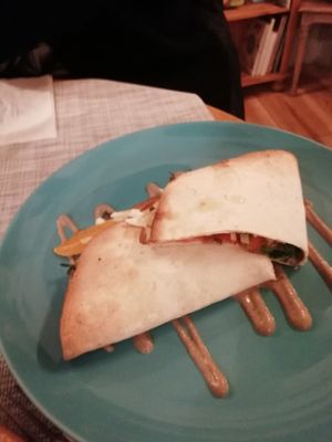 Mushroom quesadillas at Fenkhel Fennel in Kyiv