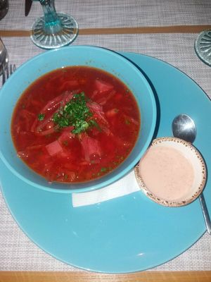 Borscht at Fenkhel Fennel in Kyiv