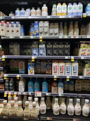 vegan milks   at Whole Foods Market - University Ave in San Diego