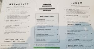 Menu at Lamara Coffee and Kitchen in New Orleans