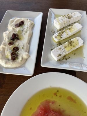 Vegan tzatziki en feta at Let's Vegan in Crete