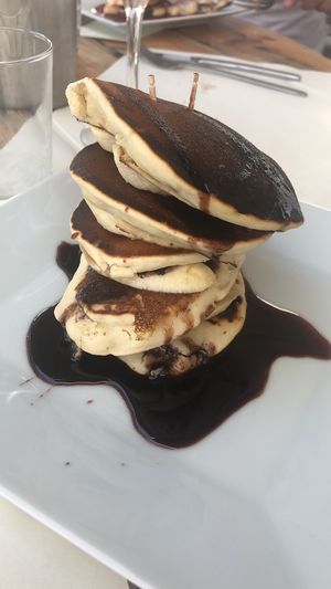 Vegan Chocolate Pancakes at Let's Vegan in Crete