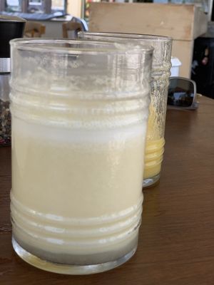 Coconut smoothie at Let's Vegan in Crete